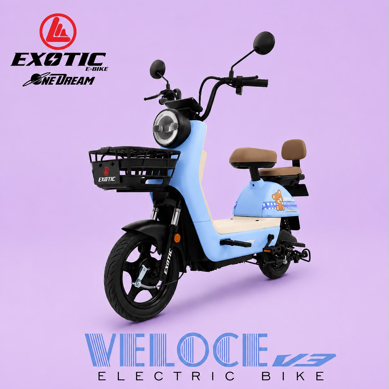 Sepeda listrik EXOTIC VELOCE V3 di showroom Lumajang