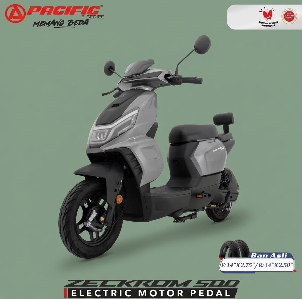 Sepeda listrik PACIFIC ZECKROM 500 di showroom Lumajang