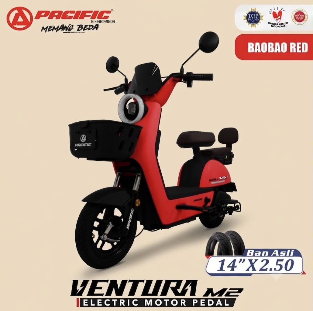 Sepeda listrik VENTURA M2 di showroom Lumajang