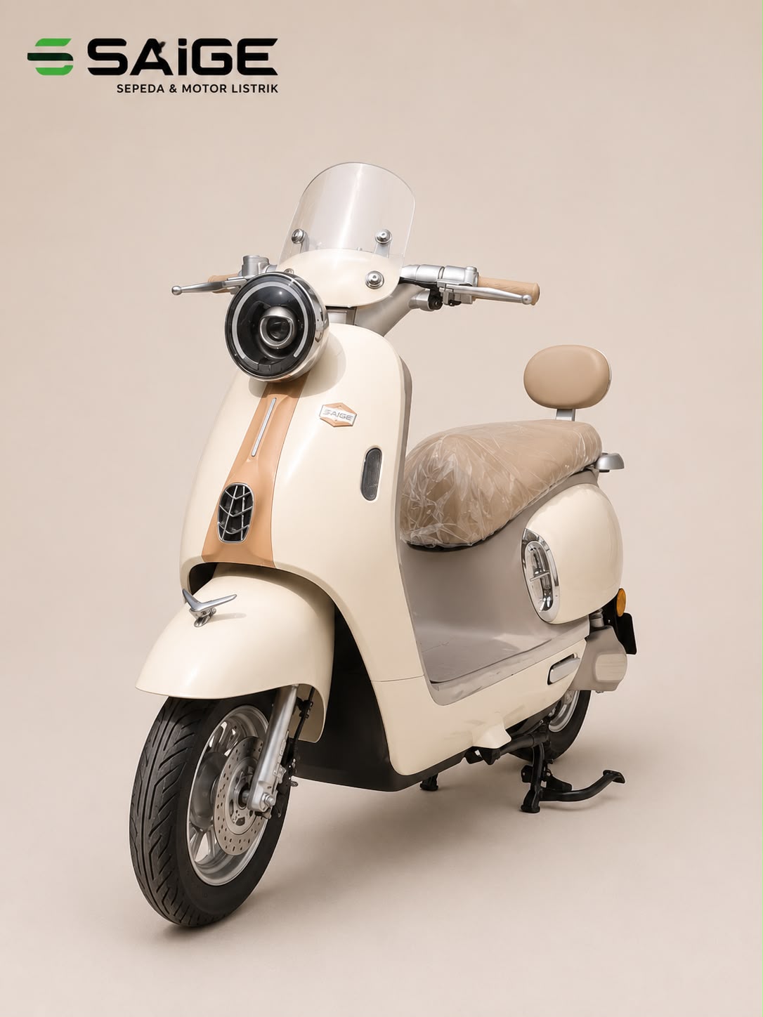 Sepeda listrik SAIGE VANILLA di showroom Lumajang