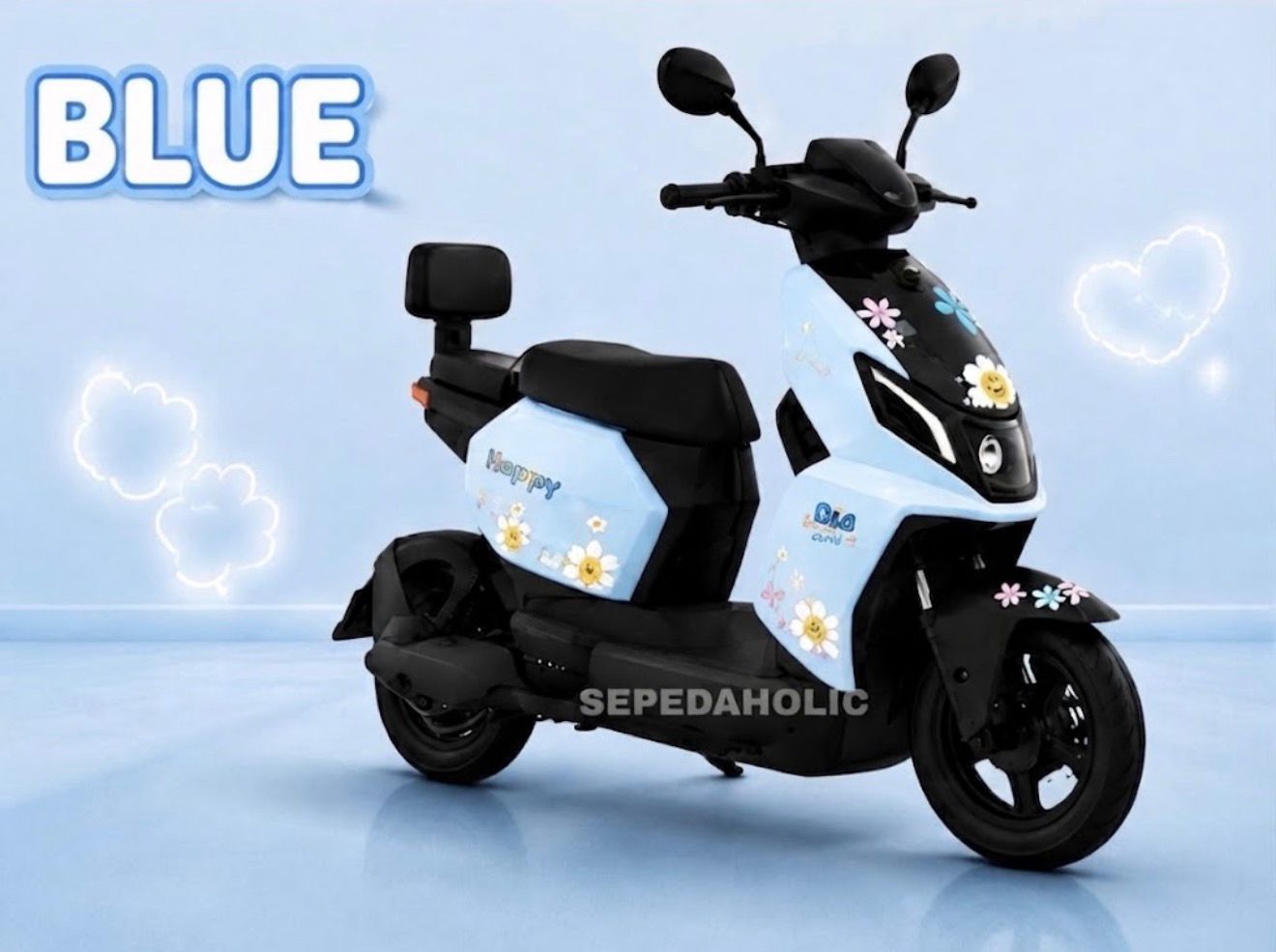 Sepeda listrik D66A Style di showroom Lumajang